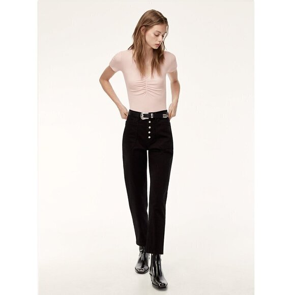 ARITZIA Wilfred Free RUHL BODYSUIT Baby Pink Size XXS - Picture 3 of 13